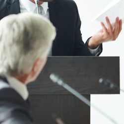 Image of a union staff listening to court findings